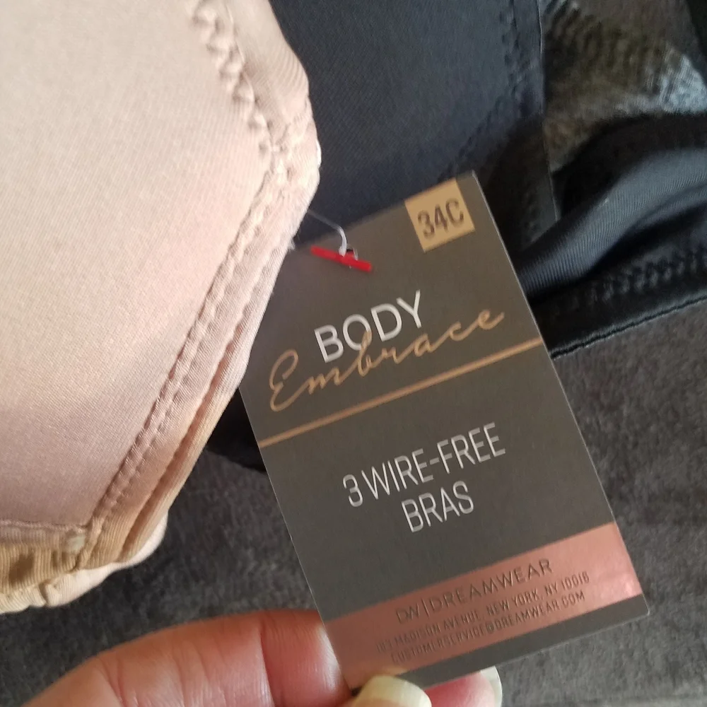 Dark Heather Gray Body Embrace Racerback Wire-free Comfort Bra NWT